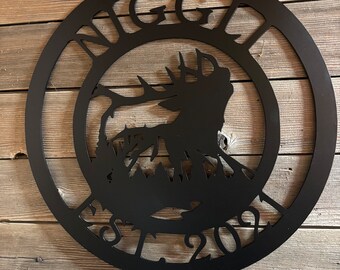 Personalized Metal Sign /handcrafted Metal Sign /Elk