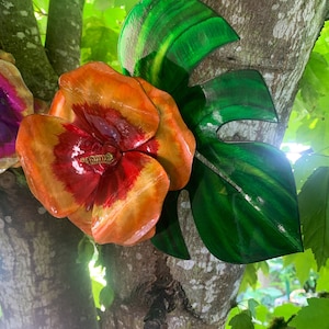 Metal Art Tropical Hibiscus Flower