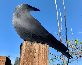 Raven/Crow/Blackbird/Post Topper/Black Powder Coated