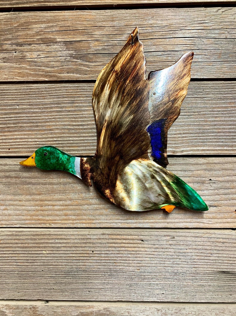 Mallard Duck / Metal Yard Art / Home Wall Art / Duck Etsy