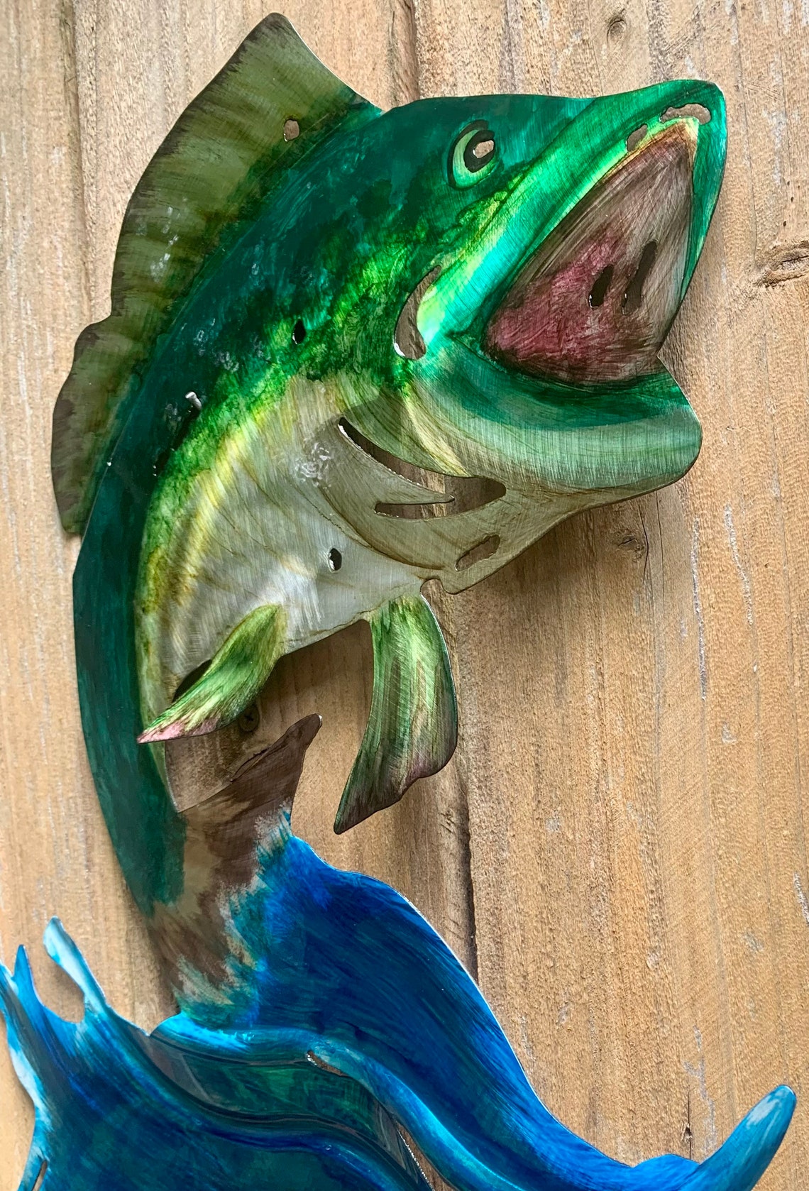Metal Bass Wall Art / Fish Yard Art Etsy