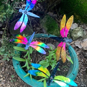 Metal /Dragonflies/Decorative/Garden Stakes (Sold in sets of 2)