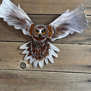 Metal Owl / In or Outdoor Metal Art / yard art