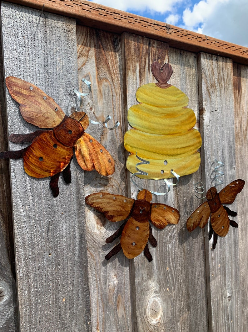 Bee Hive / Bees / metal art / yard art | Etsy