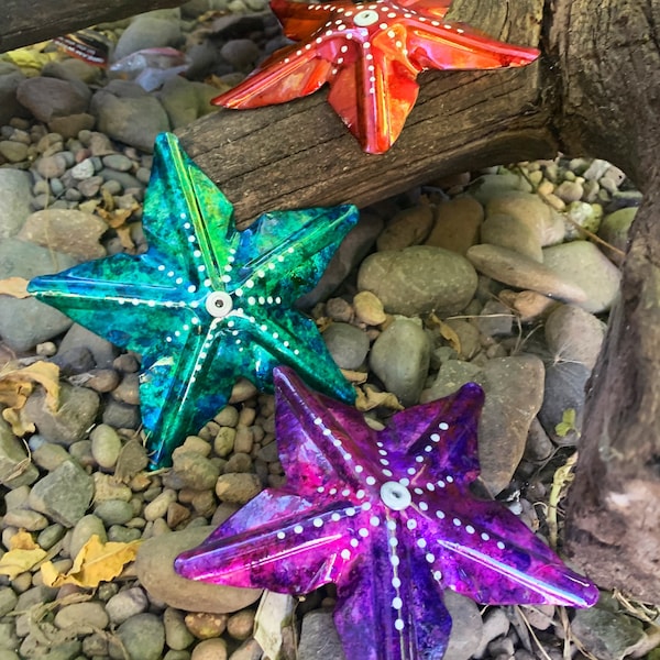 Metal Starfish/Metal Yard Art/Sea Life/Wall Art/Handmade/USA