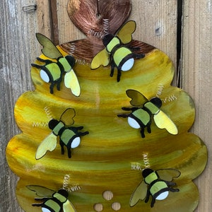 art nouveau bee gift Bee garden sculpture bee with acorn