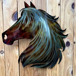 Metal Horse head indoor outdoor  wall art , Fence , stable