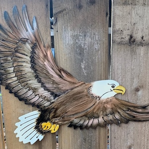 Metal Eagle/Metal Art/Hand Painted Eagle
