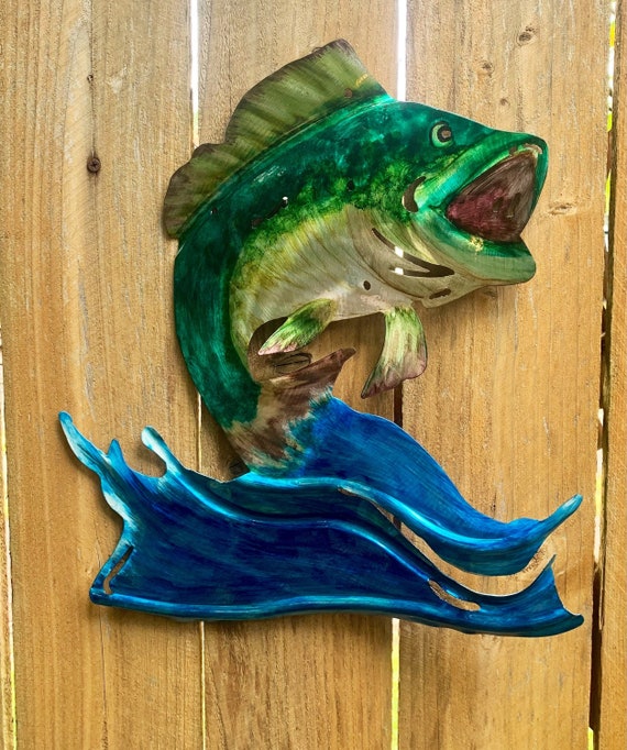 Metal Bass Wall Art/fish Yard Art -  Ireland