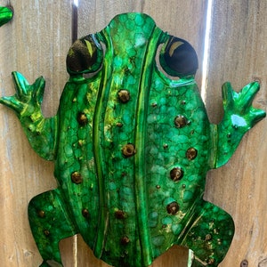Metal Frogs/3D Art/Toads/Yard Art/Hangable