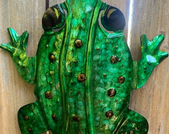 Metal Frogs/3D Art/Toads/Yard Art/Hangable