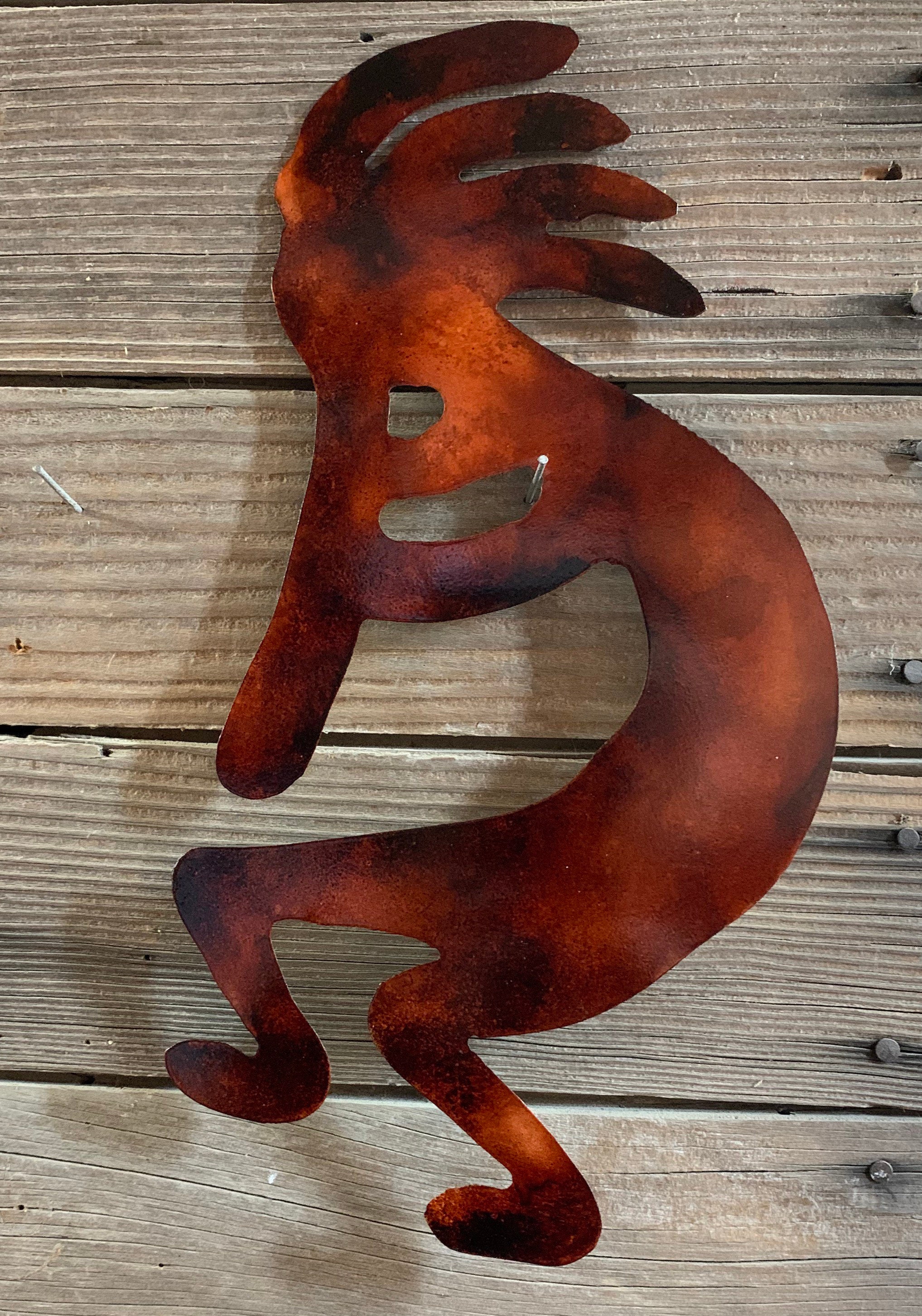 Large KOKOPELLI Metal art yard art home decor office Etsy