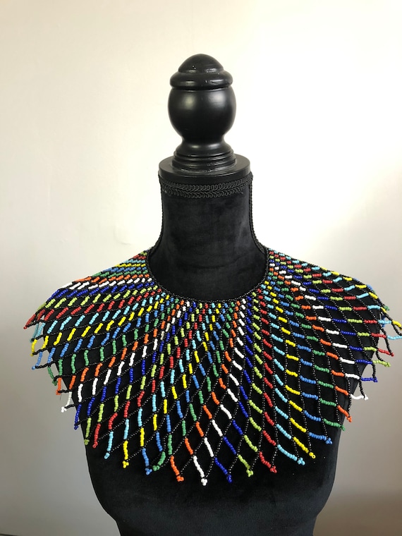 Handmade Mutli Colored Spiral Zulu Beaded Turtlen… - image 1