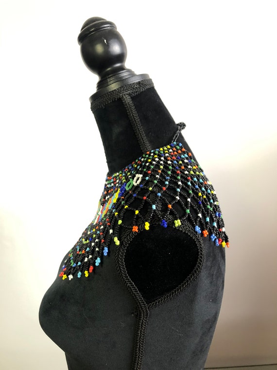 Handmade Mutli Colored Triangle Symbols Zulu Bead… - image 2