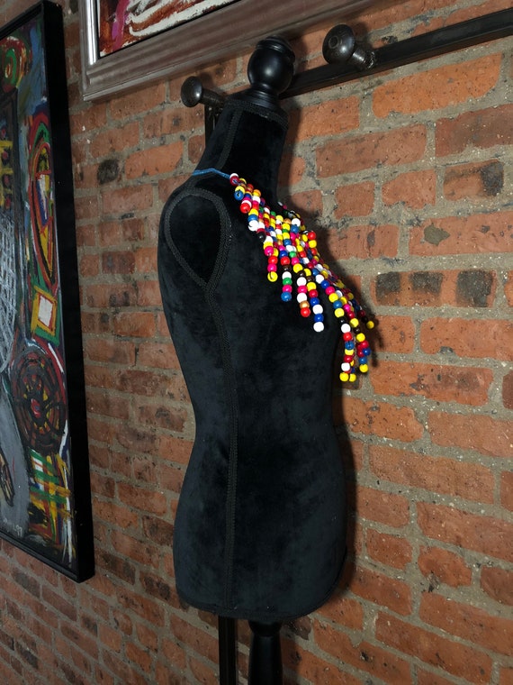 Multicolored South African Beaded Goddess Necklac… - image 3