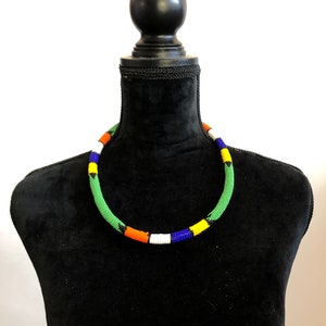 Handmade Zulu Beaded Necklace - Green