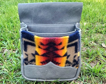 Leather shooting bag ammo bag shell pouches shotshell bag shotgun accessory hunter bag shellbag shooting pouch wool leather bag accessory