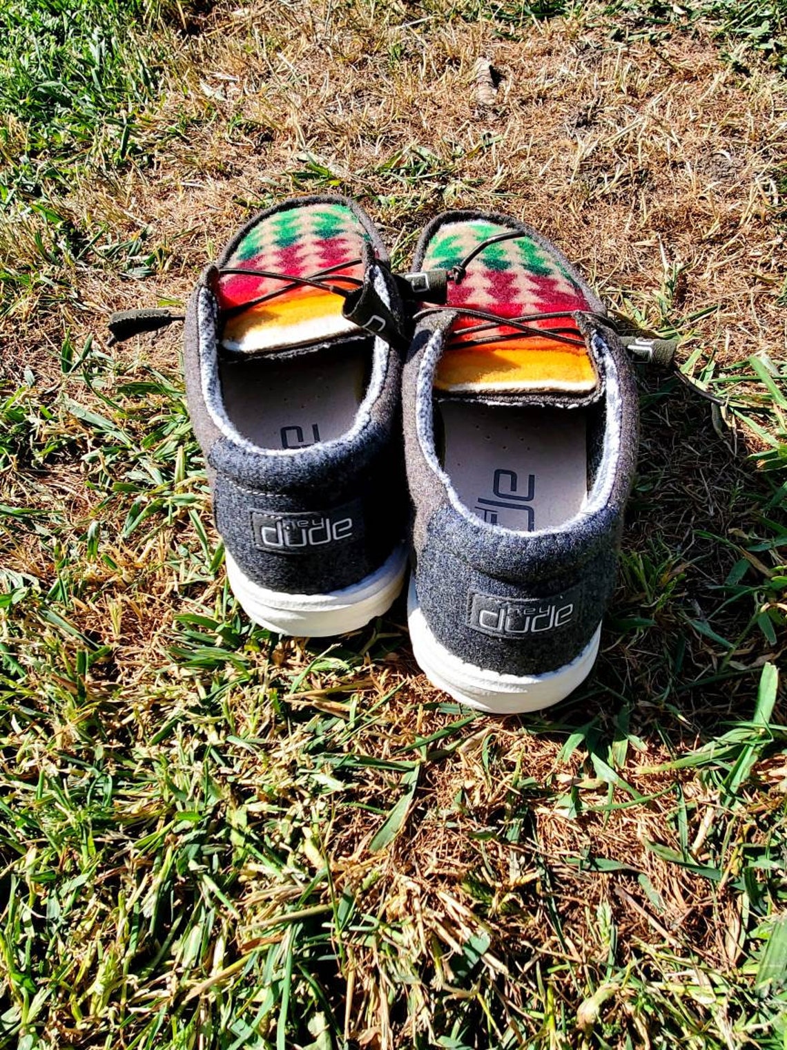 Hey Dude Shoes Leather Patch Custom Hey Dudes Loafer Shoe Etsy