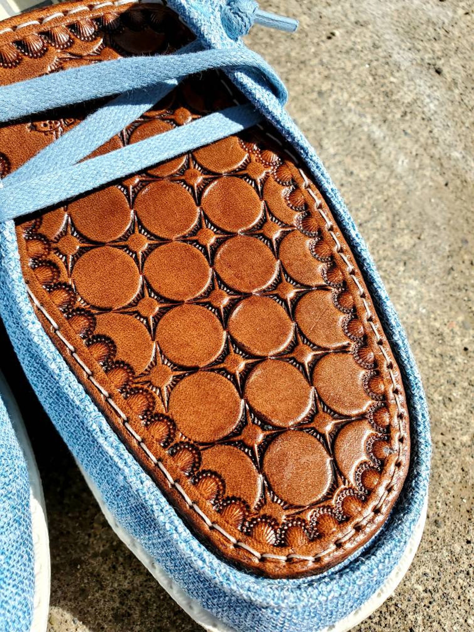 Hey Dude shoes leather patch custom hey dudes loafer shoe | Etsy