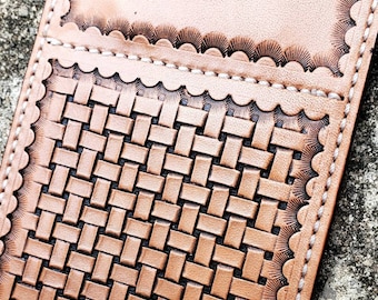 Magnetic barrel rest leather gun rest toe pad trapshooters gift basketweave shotgun shooting shotgun pad muzzle rest leather pad accessory