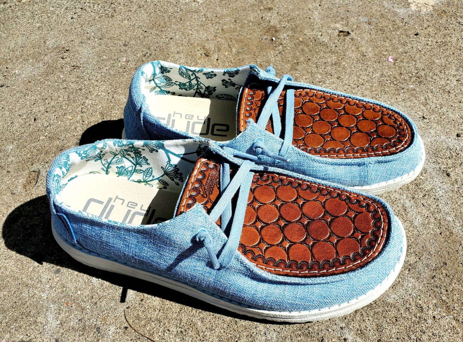 Hey Dude shoes leather patch custom hey dudes loafer shoe