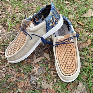 Mens shoes size 12 leather shoe topper mens loafers western shoe slip ons dudes footwear leatherwork custom cactus geometric