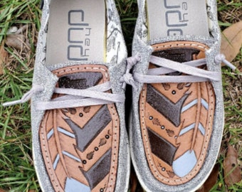 Feather Shoe womens shoes custom leather shoe topper custom shoe tops boho style shoes western shoes cowgirl fashion farm fashion farm shoes