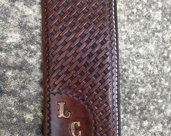 Long wallet mens wallet custom leather personalized gift roper style wallet bifold card holder cowboy gift cash holder outdoorsman man gift