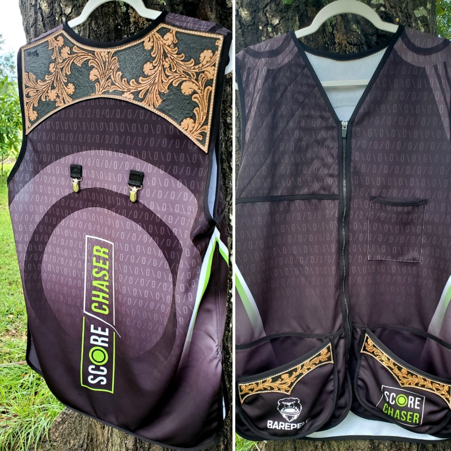 トップス CK Duck Shooting Vest w/ Bullet Tubes Custom Shooting Vest Shotgun Shooting Vests Leather Accents