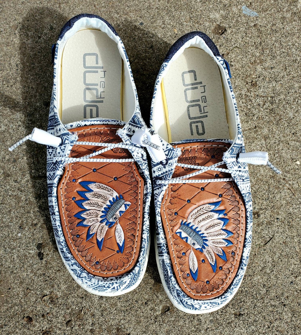 custom hey dude leather