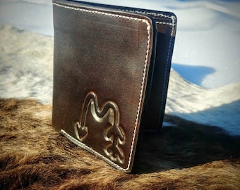 Leather wallet mens wallets w brand customized leather billfold man gift leather card holder western bifold wallet cowboy wallet leather