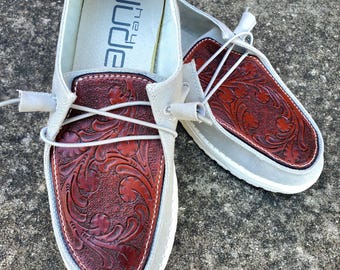 Womens shoes leather shoe toppers custom dudes tooled leather shoe tops women's fashion western womens cowgirl shoes rodeo style