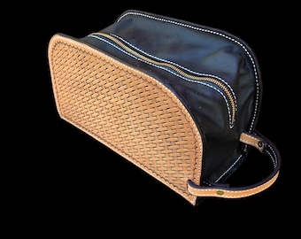 Leather toiletry bag mens shave kit dopp bag western accessory cowboy shaving bag gift travel leather ditty bags leather makeup bag travel
