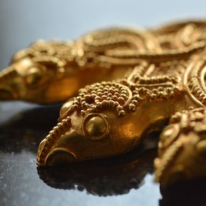 Gilded Viking raven pendant