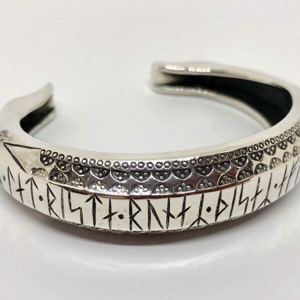 Custom viking silver bracelet