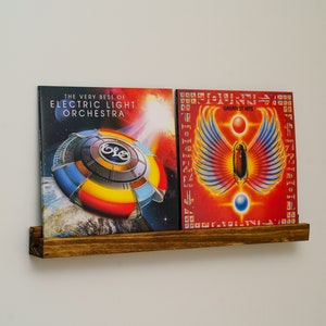 Wooden Vinyl Record Display Floating Shelf / Ledge, Free Shipping, Gift for Music Lover, Vinyl Record Collector Gift, Record Wall Hanger