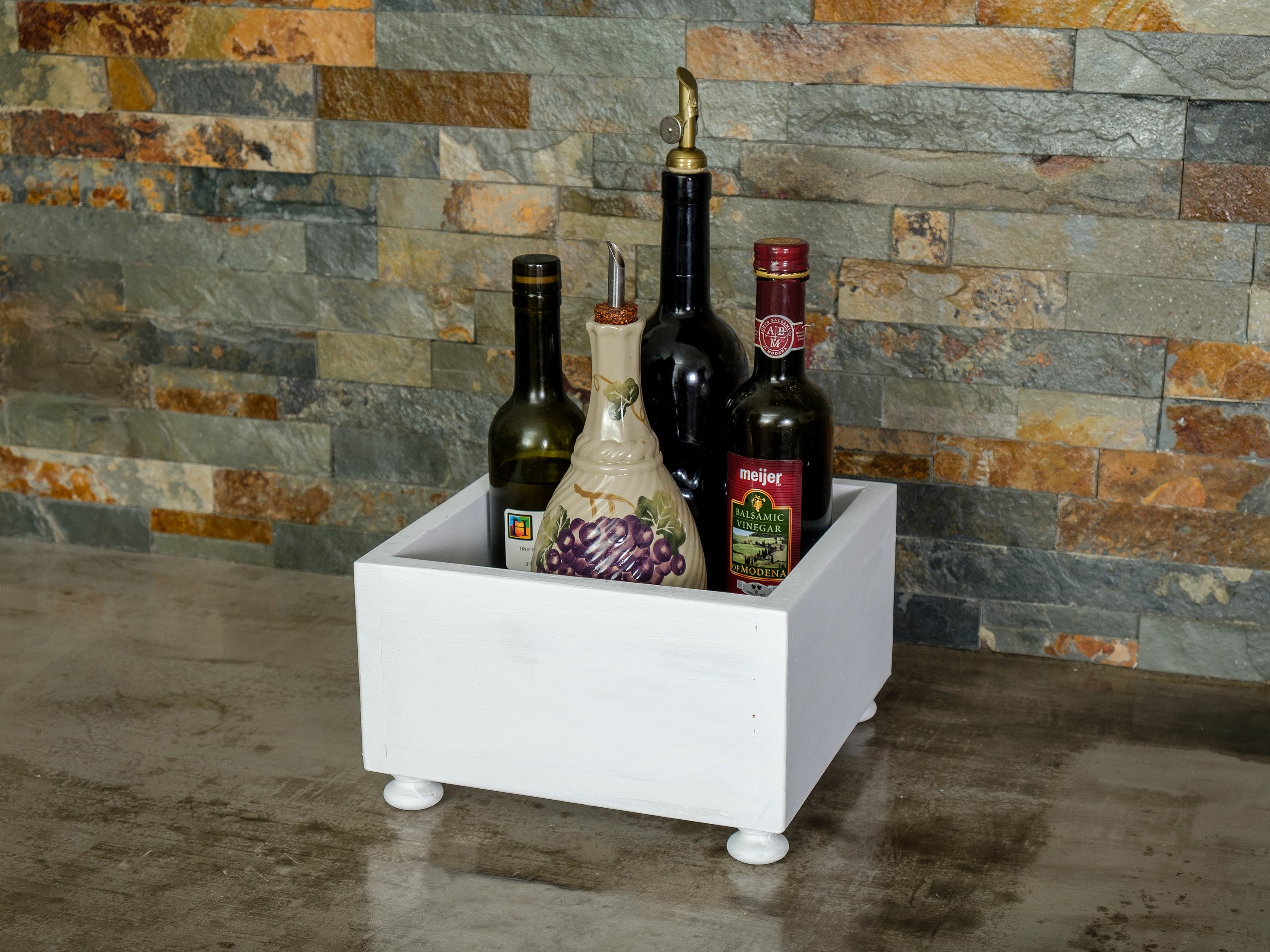 Contemporary Rustic Kitchen Storage Caddy for Olive Oil Oils Etsy