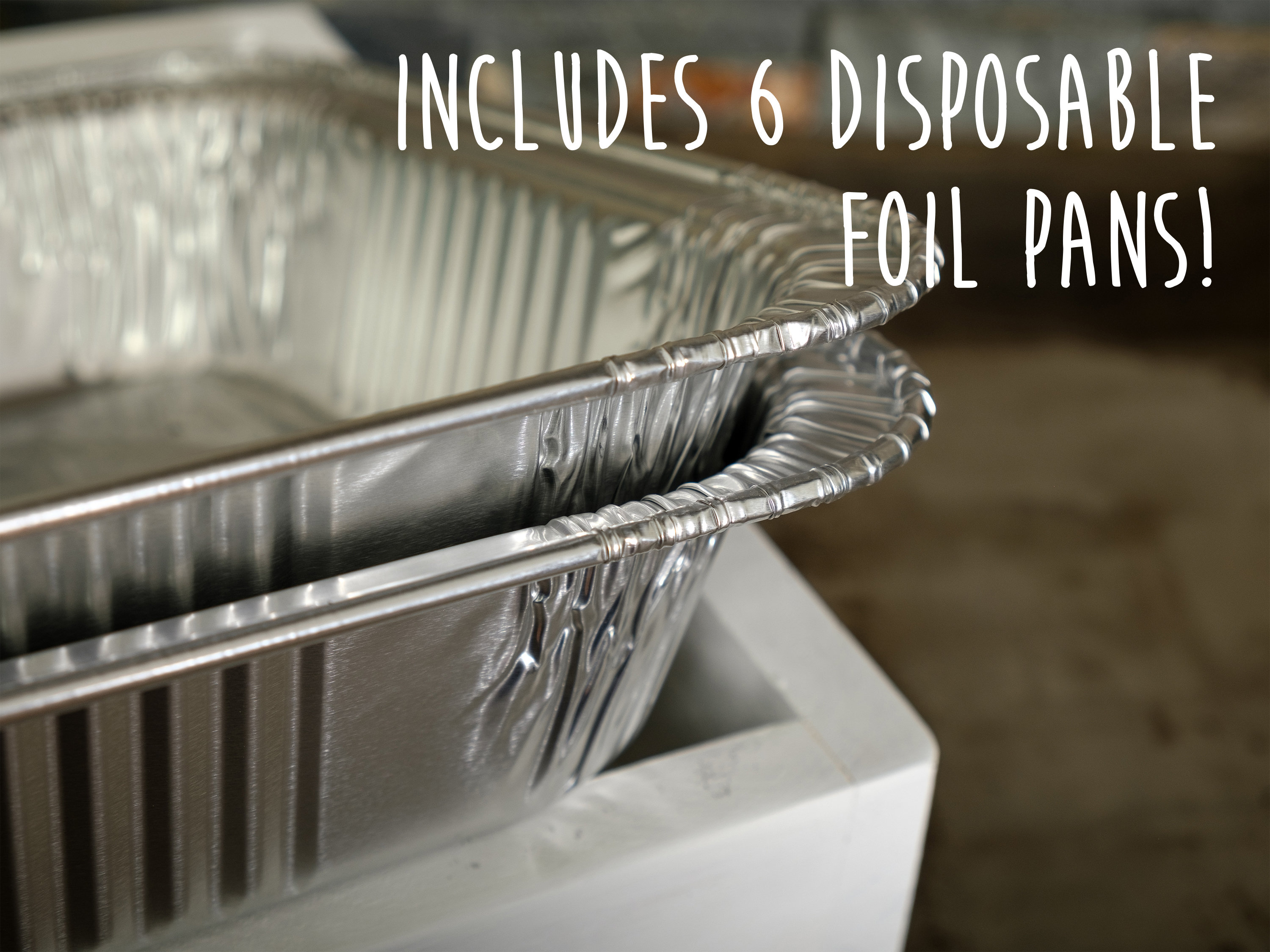 3 Pack of Disposable Foil Pan Holders, Party Set, Aluminum