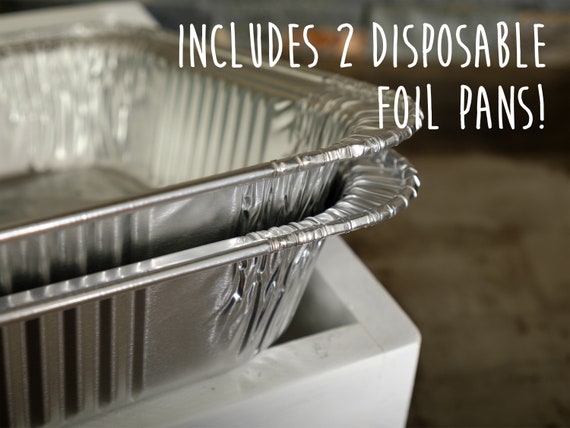 Disposable Foil Pan Holder, Aluminum Disposable Pan Buffet Server, Tray  Holder Display, Catering, Weddings, Farmhouse Kitchen Decor, Storage 