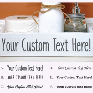 Personalized / Custom Text Jumbo Toilet Paper Holder, Farmhouse Bathroom Decor + Jar & Sunflowers, Bathroom Storage Box, Funny Toilet Box