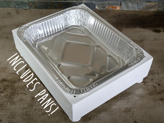 Disposable Foil Pan Holder, Aluminum Disposable Pan Buffet Server