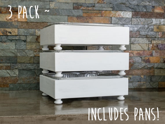 Foil Pan Holder – Aluminum Baking Dish Carrier – Potluck Party Travel Set -  4-Pieces - Black 
