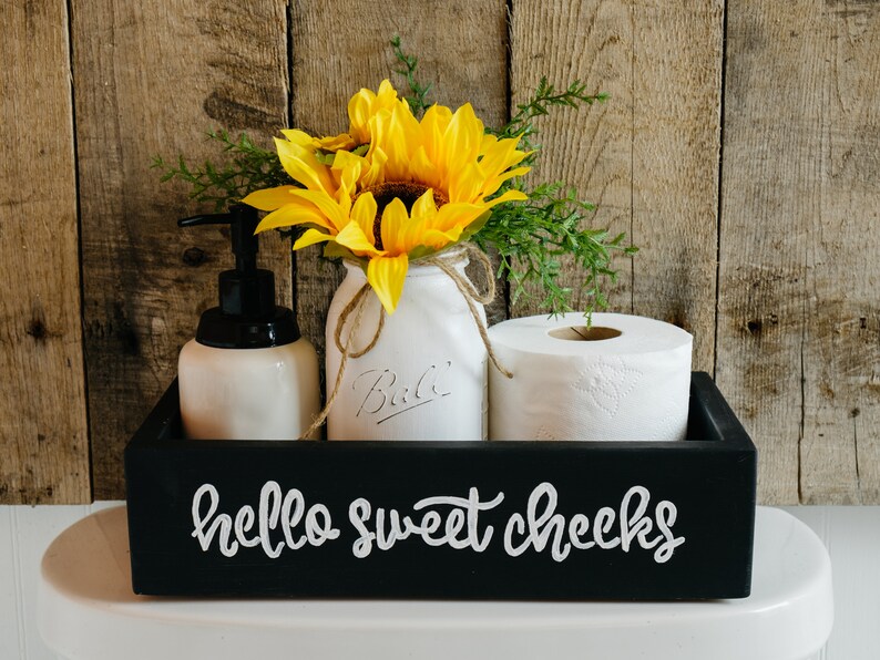 Hello Sweet Cheeks Jumbo Toilet Paper Holder Farmhouse Etsy