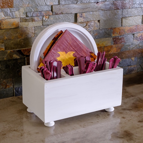 Silverware Paper Plate Caddy Etsy