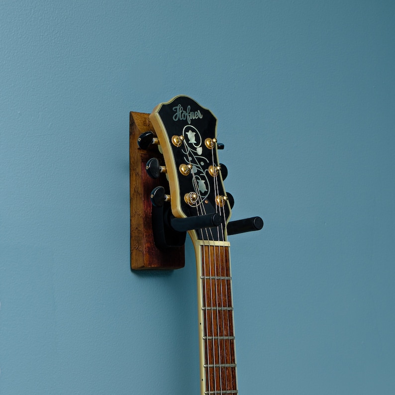 Set of 2 Vertical Wall Mounted Recycled Stave Guitar Hangers Etsy