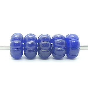 5Pcs,Lapis Jade Pumpkin Cut European Beads,Rondelle Shape Lapis Jade Pumpkin Beads,Jade European Beads For Charms/Bracelet/Necklace,14X8MM