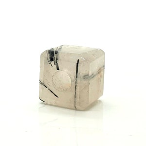 Natural Black Rutile European Style Beads,Cube Shape Cut Black Rutile Beads,Cube Black Rutile European Beads For Charm/Bracelet/Pendant,15MM