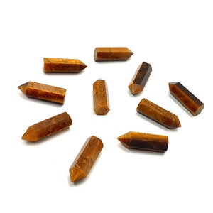 Natural Tiger's Eye Gemstone, AAA+ Quality Tiger's Eye Healings, Pencil Shape Tiger's Eye Gems, Excellent Cut Pencil Healings, 20X06MM, 1Pc