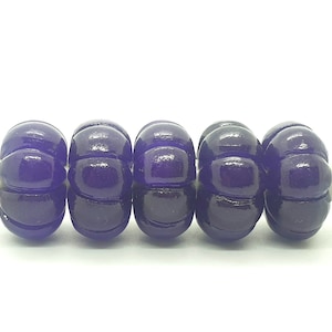 5Pc,Blue Jade Pumpkin Cut European Beads,Rondelle Shape Blue Jade Pumpkin Beads,Blue Jade European Beads For Charms/Bracelet/Necklace,14X8MM