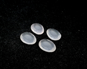 Pietra preziosa al quarzo rosa naturale, gemme al quarzo rosa di qualità AAA +, forma irregolare entrambe le gemme di quarzo rosa piatte piatte, 20X15MM, 1Pc